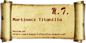 Martinecz Titanilla névjegykártya